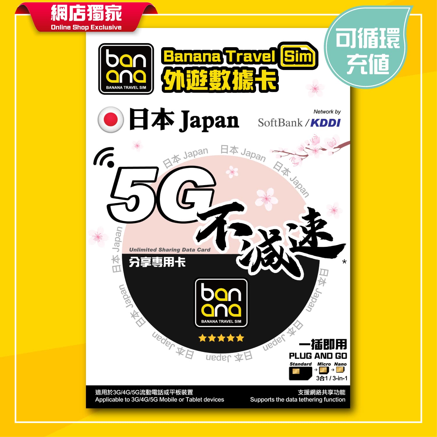 Japan 5G Full Unlimited WiFi Sharing SIM Card - Image 1